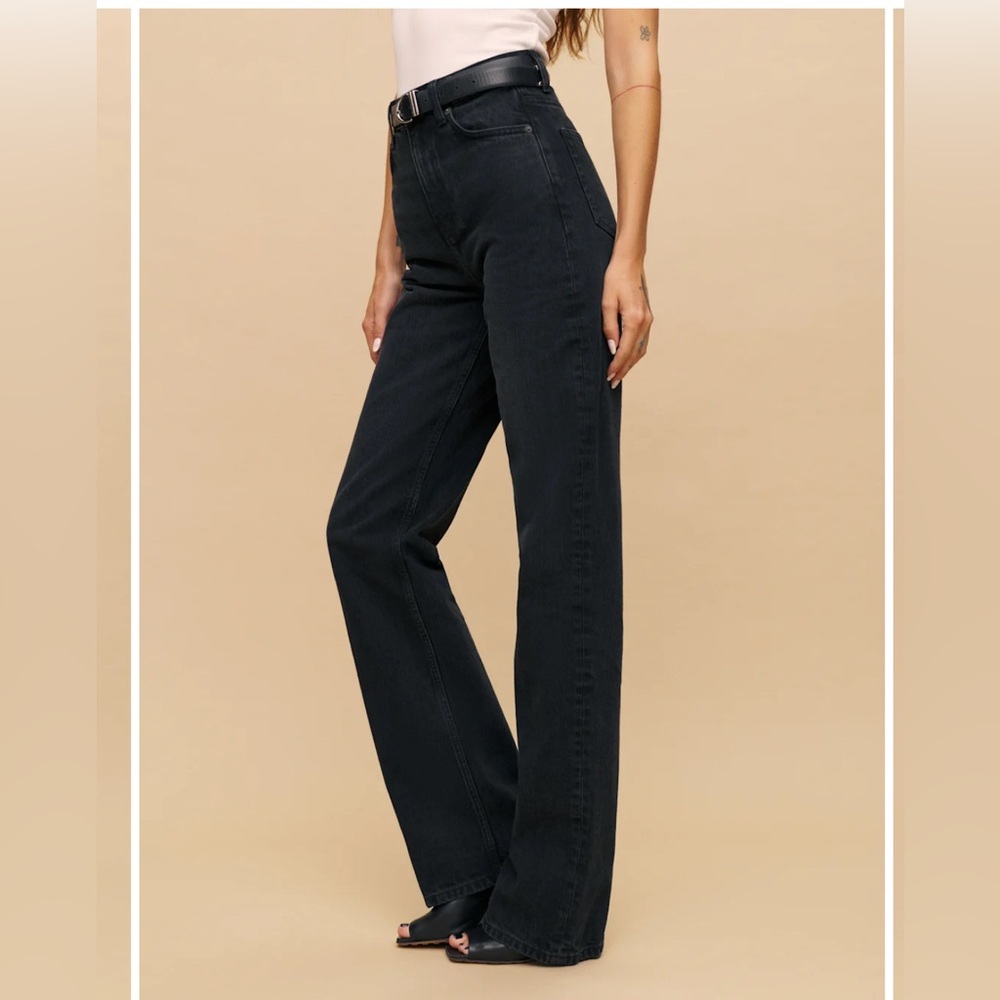 Reformation Wilder Stretch High Rise Jeans in Black Size 28